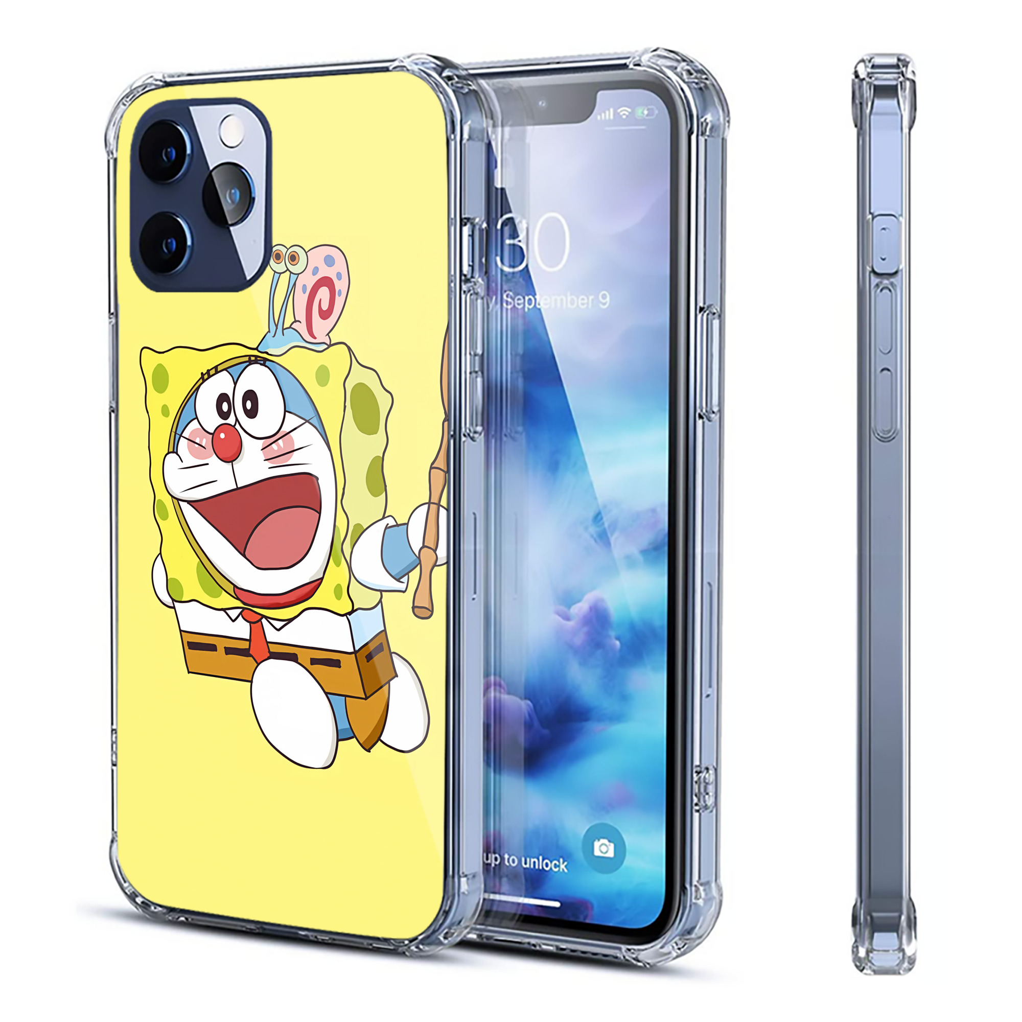 （画像用） ドラえもん Doraemon 【iPhone 12シリーズ対応】透明スマホケース（クリアソフトケース）
